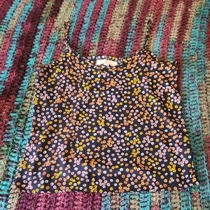 LOFT Black Floral Camisole